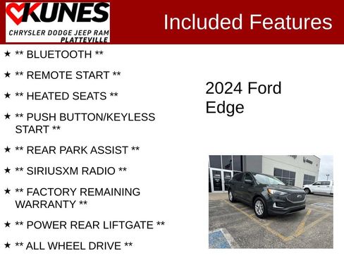 Used 2024 Ford Edge SEL AWD/4WD image 2