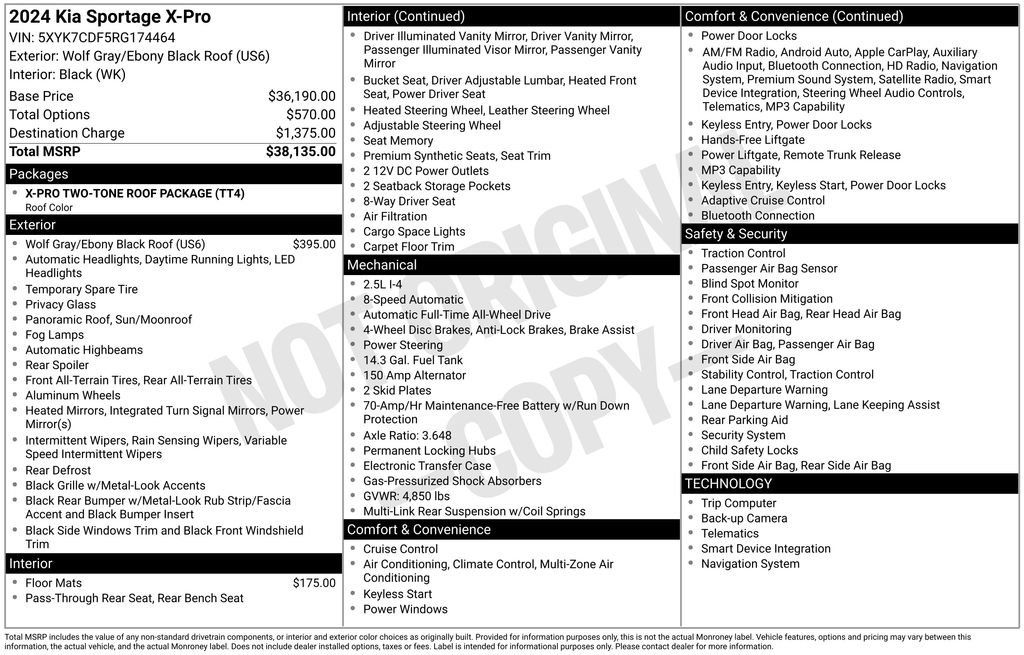 Certified 2024 Kia Sportage X-Pro AWD/4WD image 6