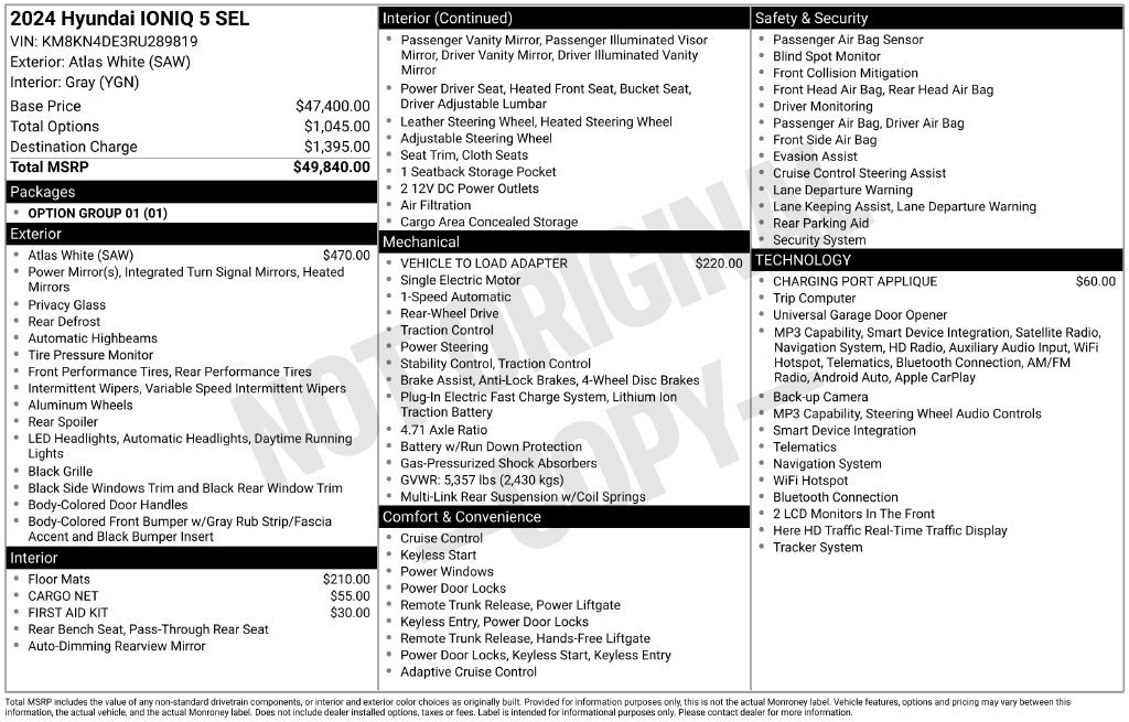 Certified 2024 Hyundai Ioniq 5 SEL RWD image 7
