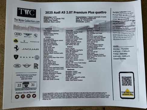 Used 2025 Audi A5 2.0T Premium Plus w/ Premium Plus AWD/4WD image 47