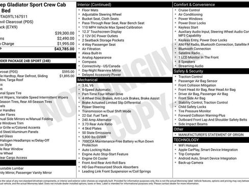 New 2026 Jeep Gladiator Sport AWD/4WD image 29