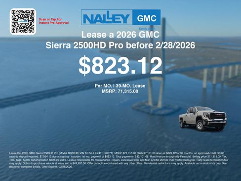 New 2026 GMC Sierra 2500 Pro w/ 1SA Pro Safety Plus Package image 3