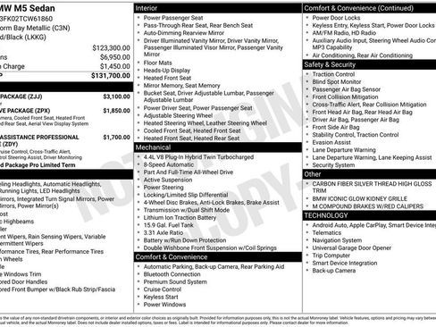 New 2026 BMW M5 w/ Carbon Package AWD/4WD image 2