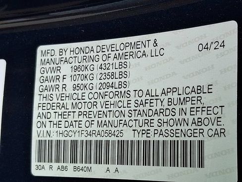 Used 2024 Honda Accord EX image 27