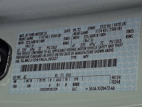 Certified 2022 Lincoln Corsair AWD w/ Equipment Group 101A image 27