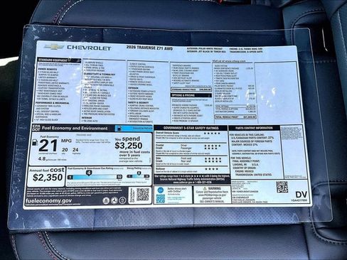 New 2026 Chevrolet Traverse Z71 w/ Enhanced Driving Package AWD/4WD image 13
