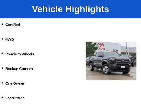 Certified 2025 Toyota Tacoma SR AWD/4WD image 5
