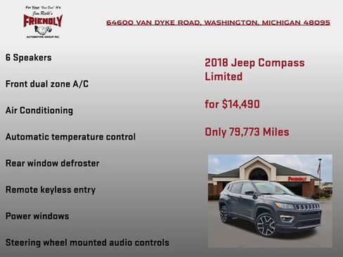 Used 2018 Jeep Compass Limited w/ Navigation Group image 10