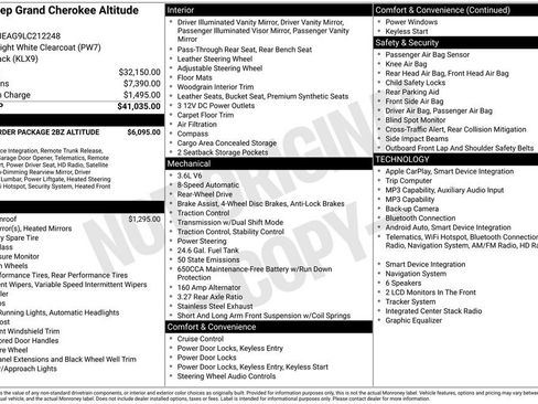 Used 2020 Jeep Grand Cherokee Altitude RWD image 5