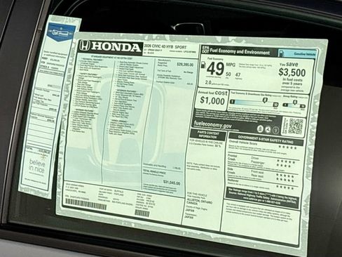 New 2026 Honda Civic Sport image 24