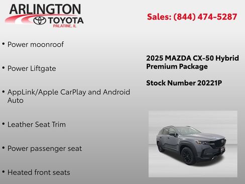Used 2025 MAZDA CX-50 AWD 2.5 Hybrid w/ Premium Pkg image 2