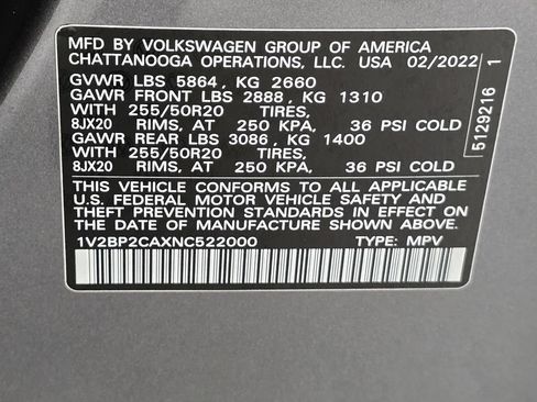 Used 2022 Volkswagen Atlas SEL AWD/4WD image 41