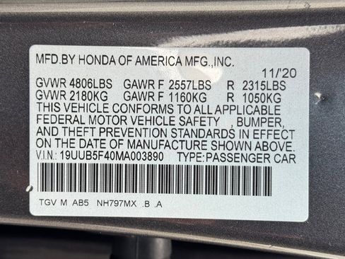 Used 2021 Acura TLX FWD w/Technology Package image 72