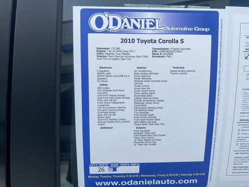 Used 2010 Toyota Corolla S image 24