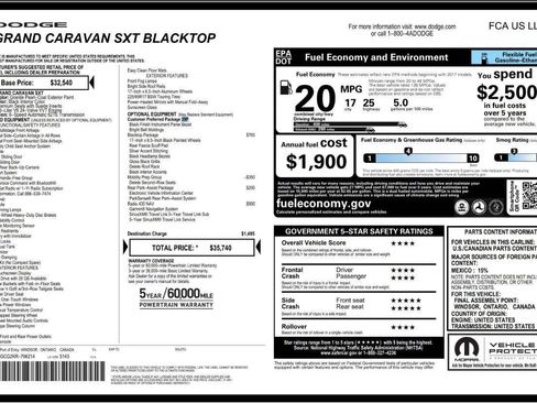 Used 2019 Dodge Grand Caravan SXT w/ Blacktop Package FWD image 8