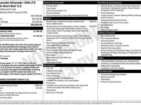 Used 2018 Chevrolet Silverado 1500 LTZ w/ Sport Package image 13