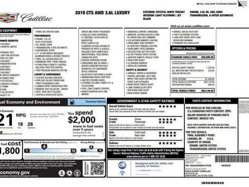 Used 2019 Cadillac CTS Luxury AWD/4WD image 4
