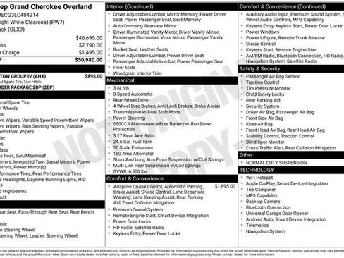 Used 2020 Jeep Grand Cherokee Overland w/ Trailer Tow Group IV image 4