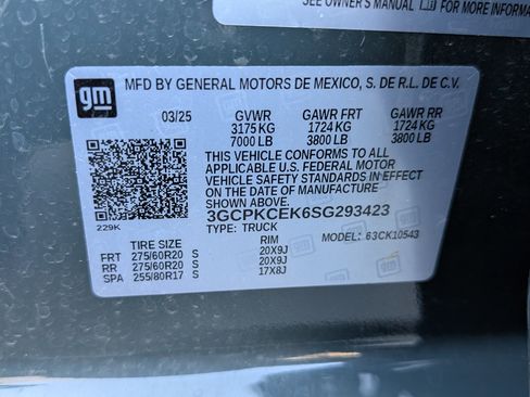 Used 2025 Chevrolet Silverado 1500 Custom Trail Boss w/ Turbomax Blackout Package image 35