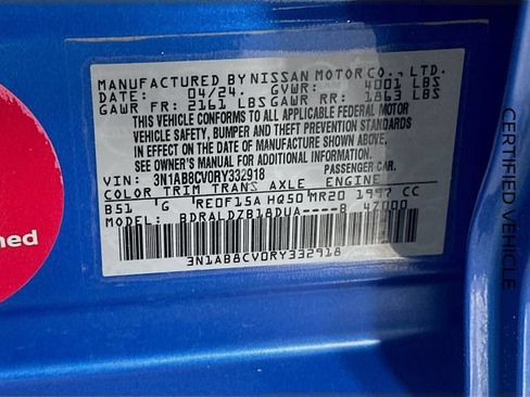 Certified 2024 Nissan Sentra SV FWD image 30