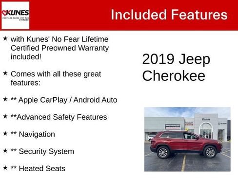 Used 2019 Jeep Cherokee Latitude Plus w/ Cold Weather Group image 4