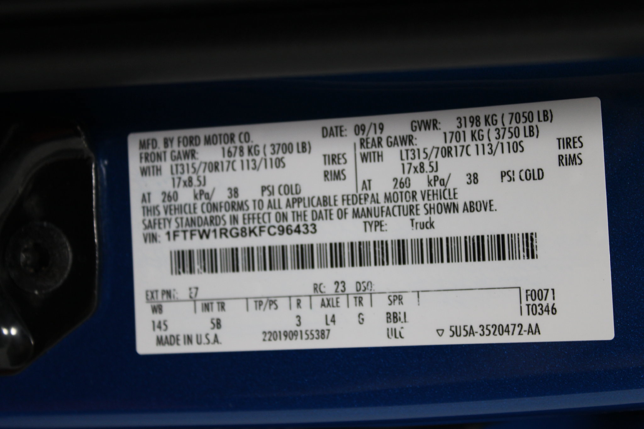 Used 2019 Ford F150 Raptor w/ Equipment Group 802A Luxury AWD/4WD image 49