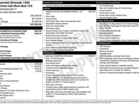 Used 2021 Chevrolet Silverado 1500 Custom w/ LPO, Dark Essentials Package AWD/4WD image 5