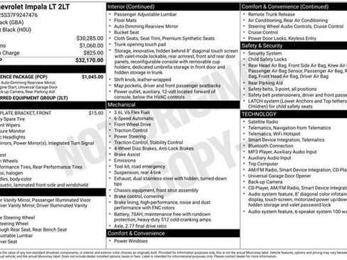 Used 2015 Chevrolet Impala LT w/ Convenience Package FWD image 2