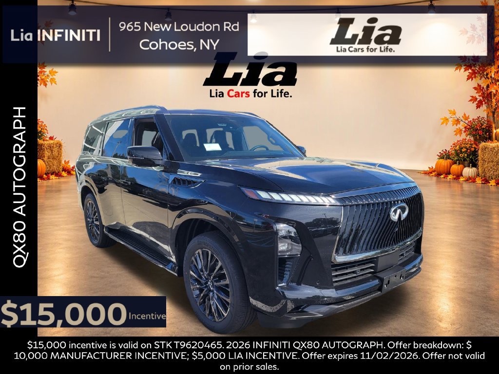 New 2026 INFINITI QX80 Autograph w/ Premium Cargo Package AWD/4WD 360° Tour