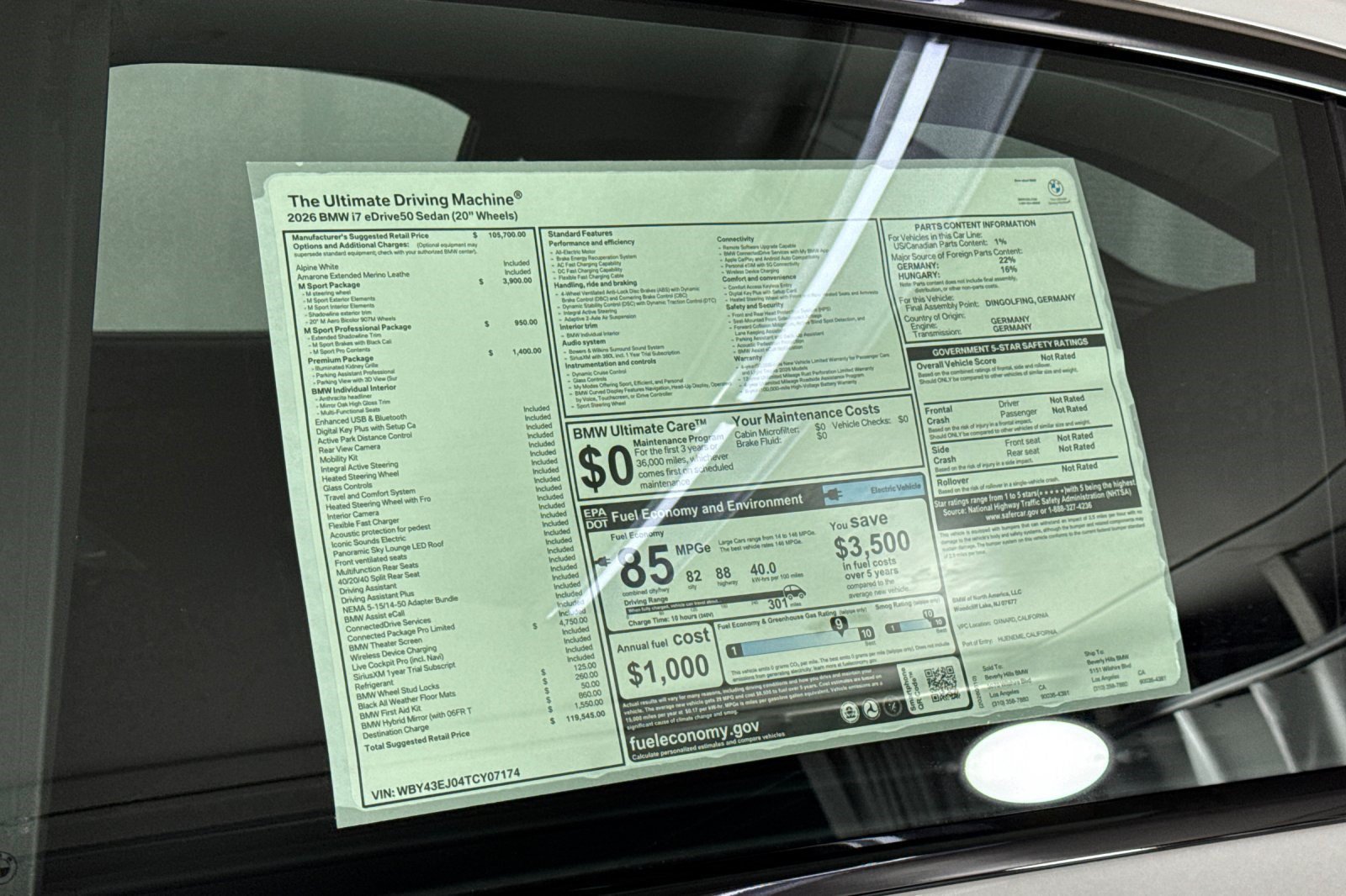 Used 2026 BMW i7 xDrive60 w/ M Sport Package RWD image 29