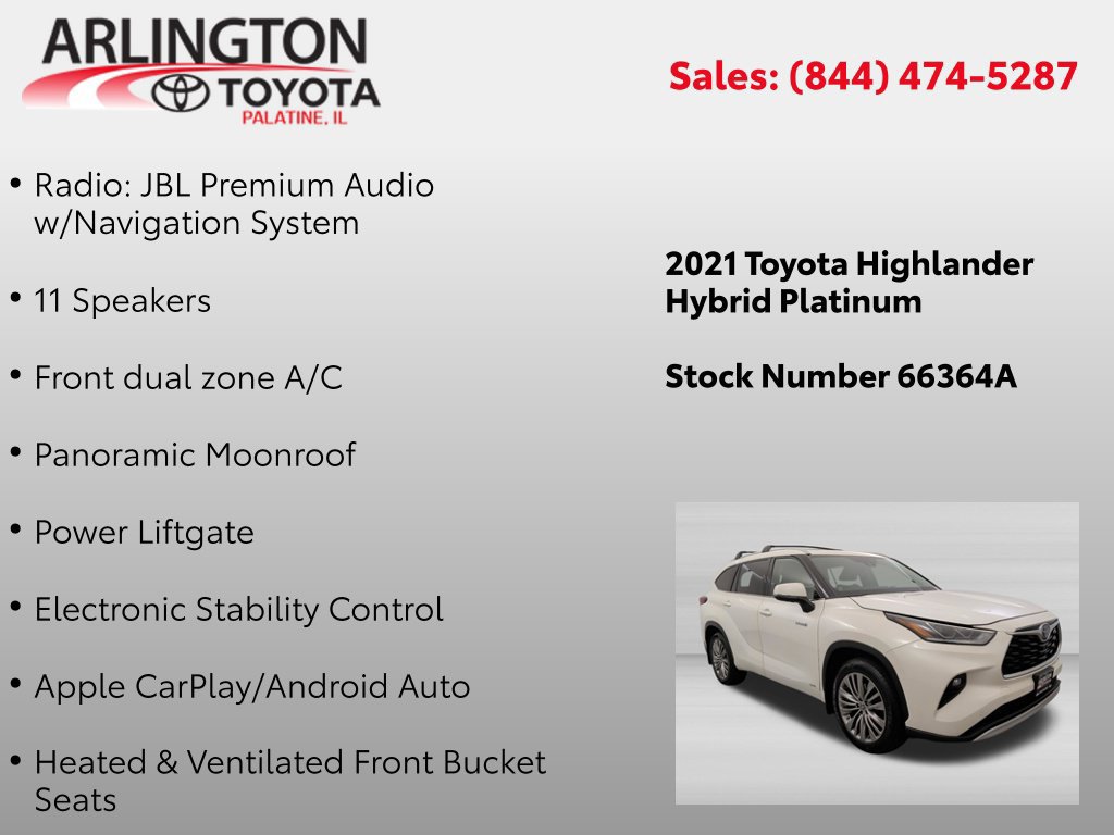 Used 2021 Toyota Highlander Platinum AWD/4WD image 2