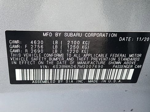 Certified 2021 Subaru Legacy Premium image 35