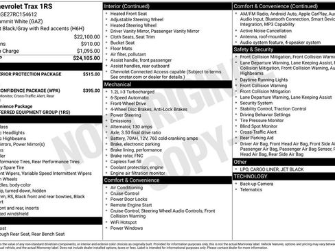 Used 2024 Chevrolet Trax RS FWD image 12