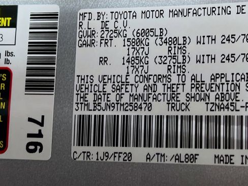 New 2026 Toyota Tacoma SR5 AWD/4WD image 25
