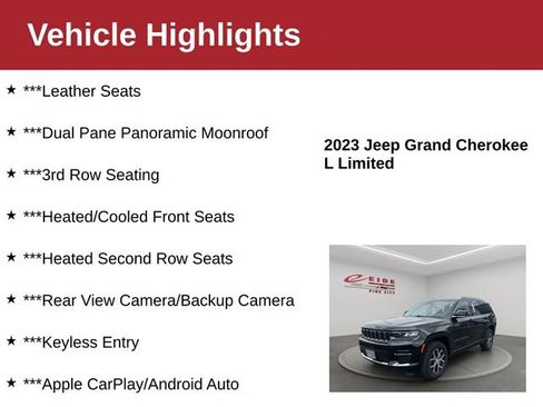 Used 2023 Jeep Grand Cherokee L Limited w/ Luxury Tech Group II image 3