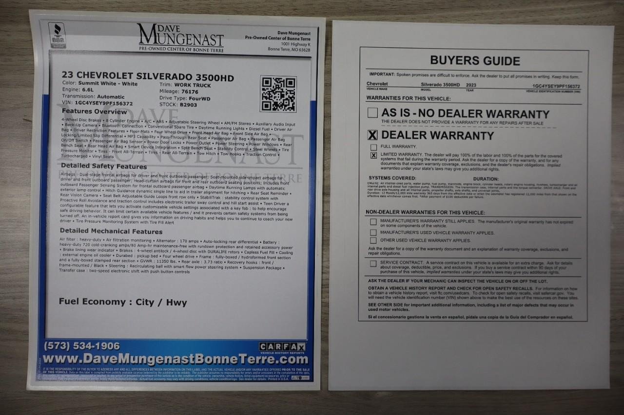 Used 2023 Chevrolet Silverado 3500 W/T w/ WT Convenience Package AWD/4WD image 33