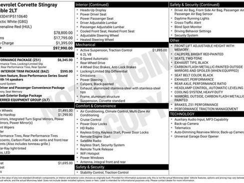 Used 2023 Chevrolet Corvette Stingray Preferred Conv w/ Z51 Performance Package RWD image 6