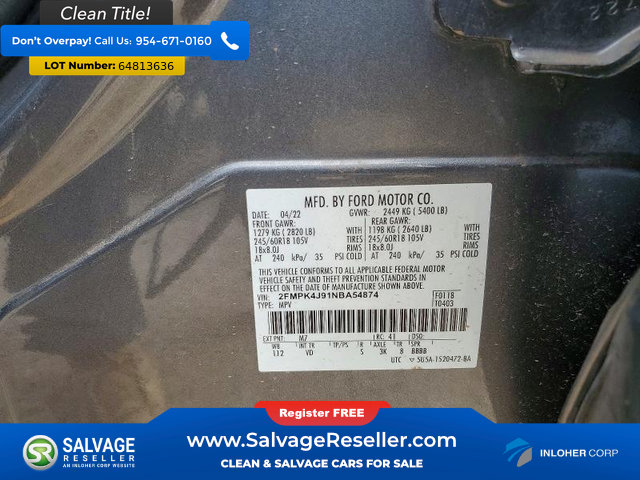 Used 2022 Ford Edge SEL w/ Cargo Accessory Package AWD/4WD image 17