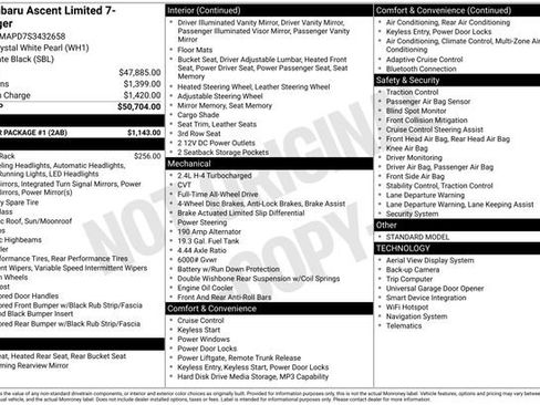 Certified 2025 Subaru Ascent Limited w/ Popular Package #1 image 13