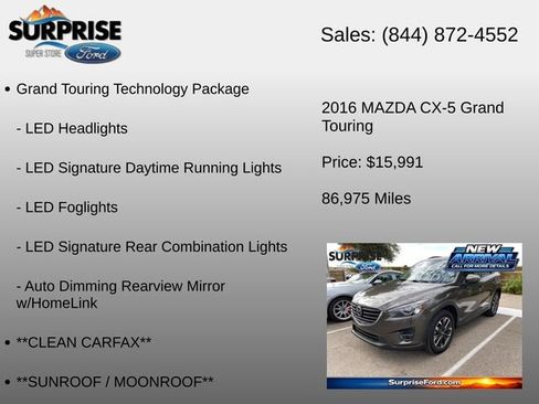 Used 2016 MAZDA CX-5 Grand Touring FWD image 12