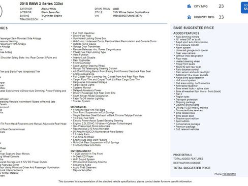 Used 2018 BMW 330i xDrive Sedan image 2