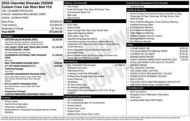 New 2026 Chevrolet Silverado 2500 Custom w/ Custom Value Package AWD/4WD image 4