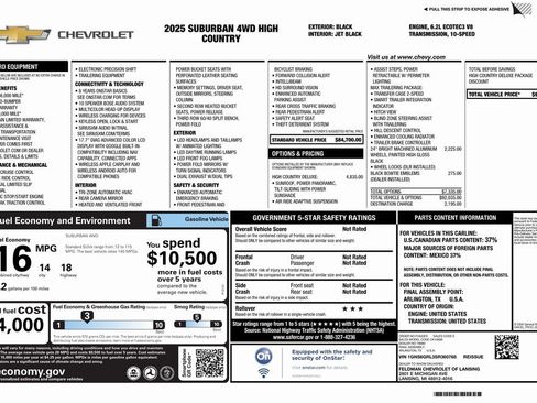 New 2025 Chevrolet Suburban High Country image 4