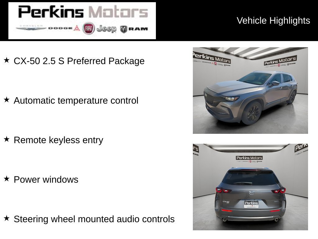 Used 2025 MAZDA CX-50 AWD 2.5 S w/ Preferred Package image 12