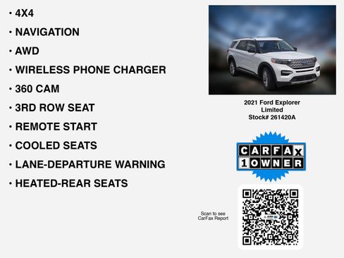 Used 2021 Ford Explorer Limited w/ Equipment Group 301A AWD/4WD image 22