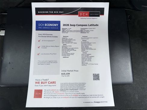 Used 2020 Jeep Compass Latitude w/ Popular Equipment Group image 13