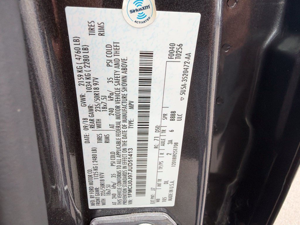 Used 2018 Ford Escape Titanium w/ Ford Safe & Smart Package FWD image 20