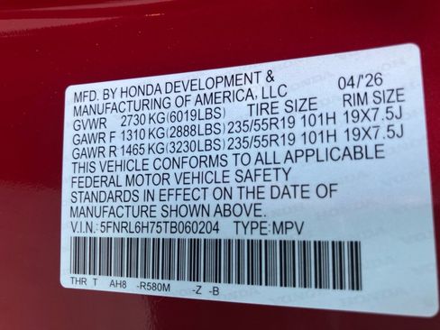New 2026 Honda Odyssey Sport-L image 35