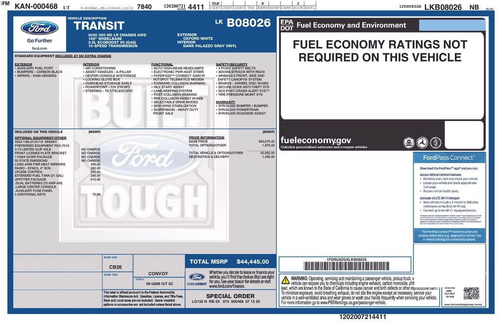 Used 2020 Ford Transit 350 AWD image 3