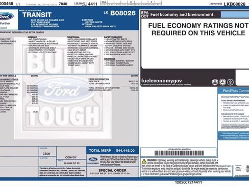 Used 2020 Ford Transit 350 AWD w/ Upfitter Package image 3